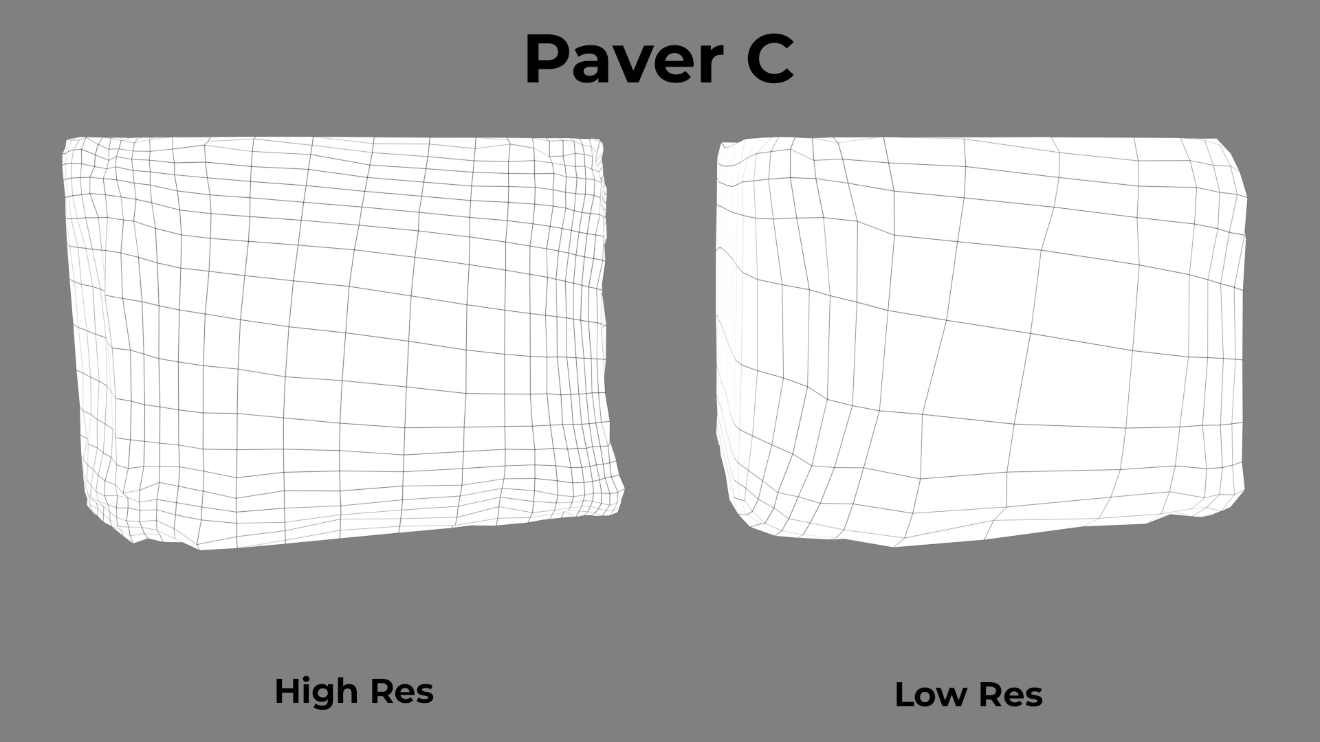 Paver Red Broken C wireframe