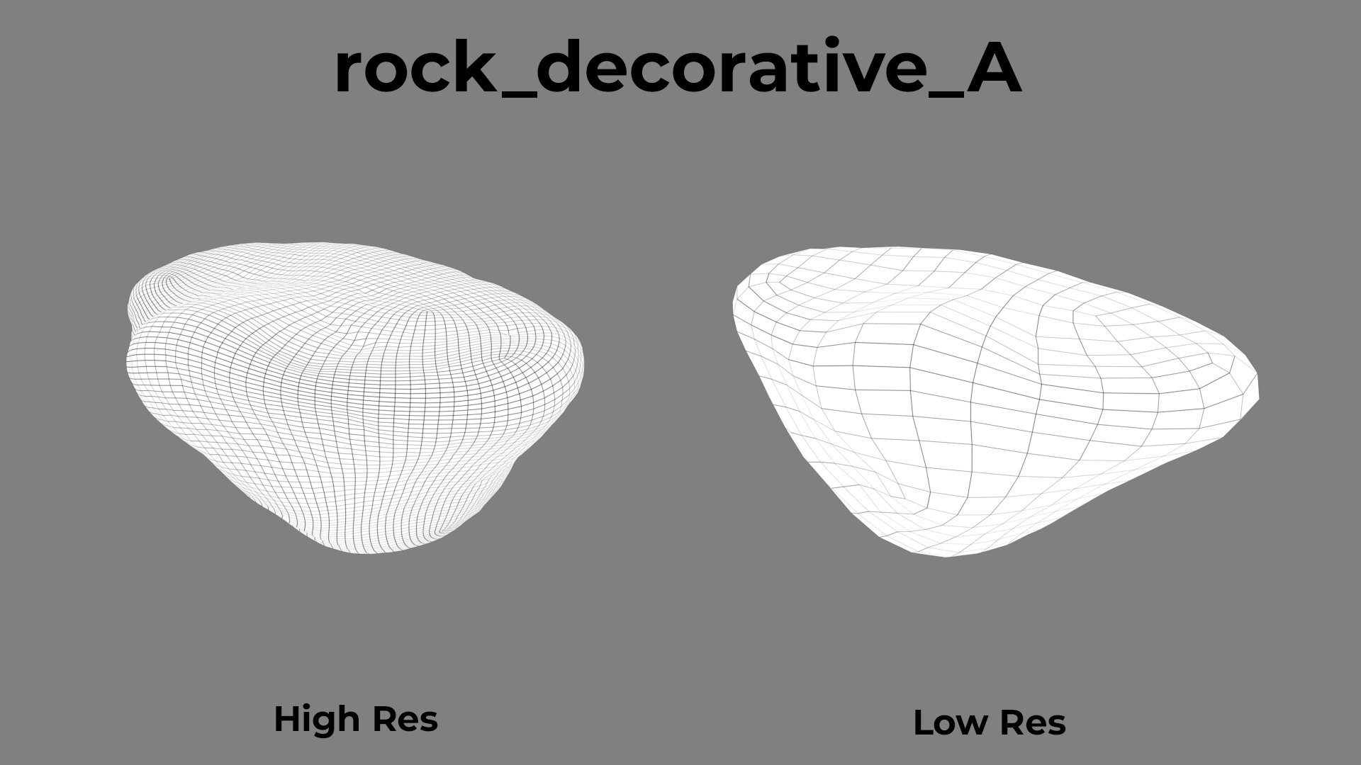 Rock Decorative A wireframe