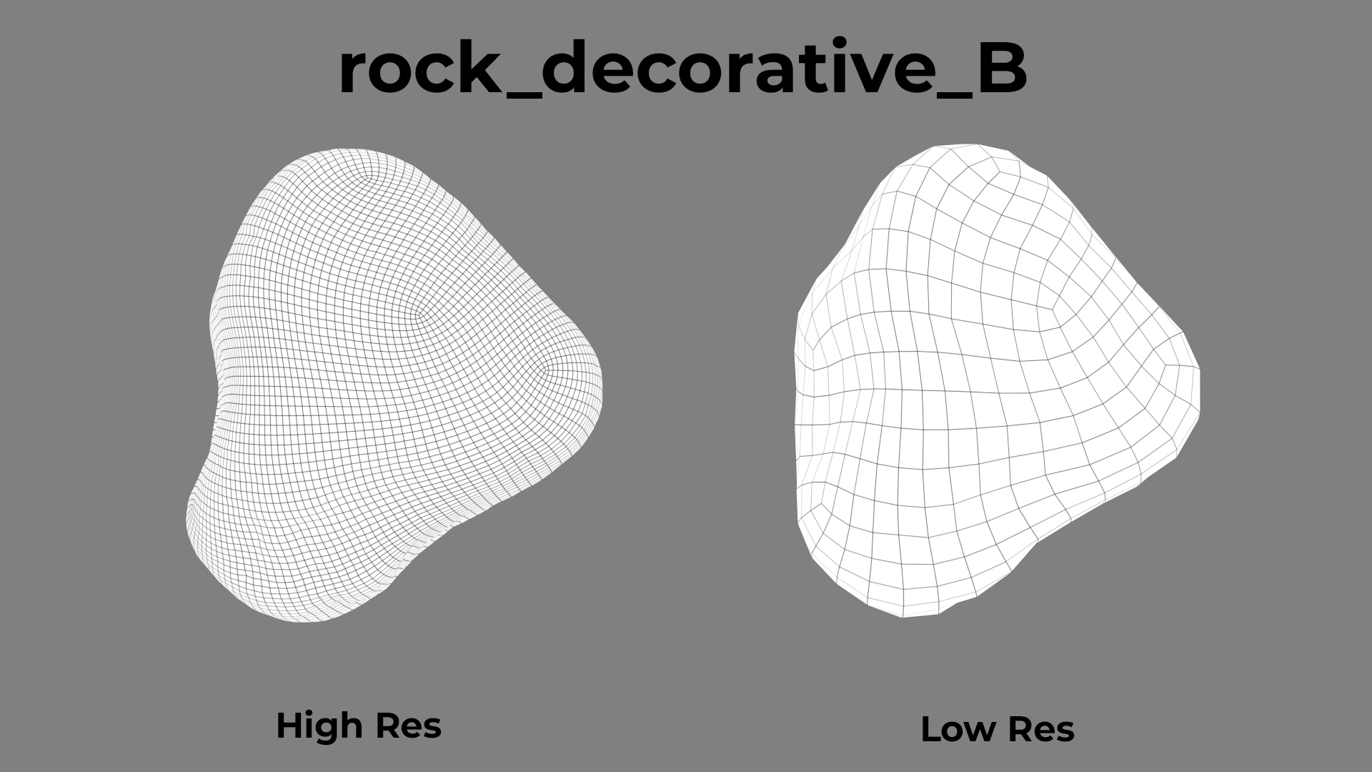 Rock Decorative B wireframe