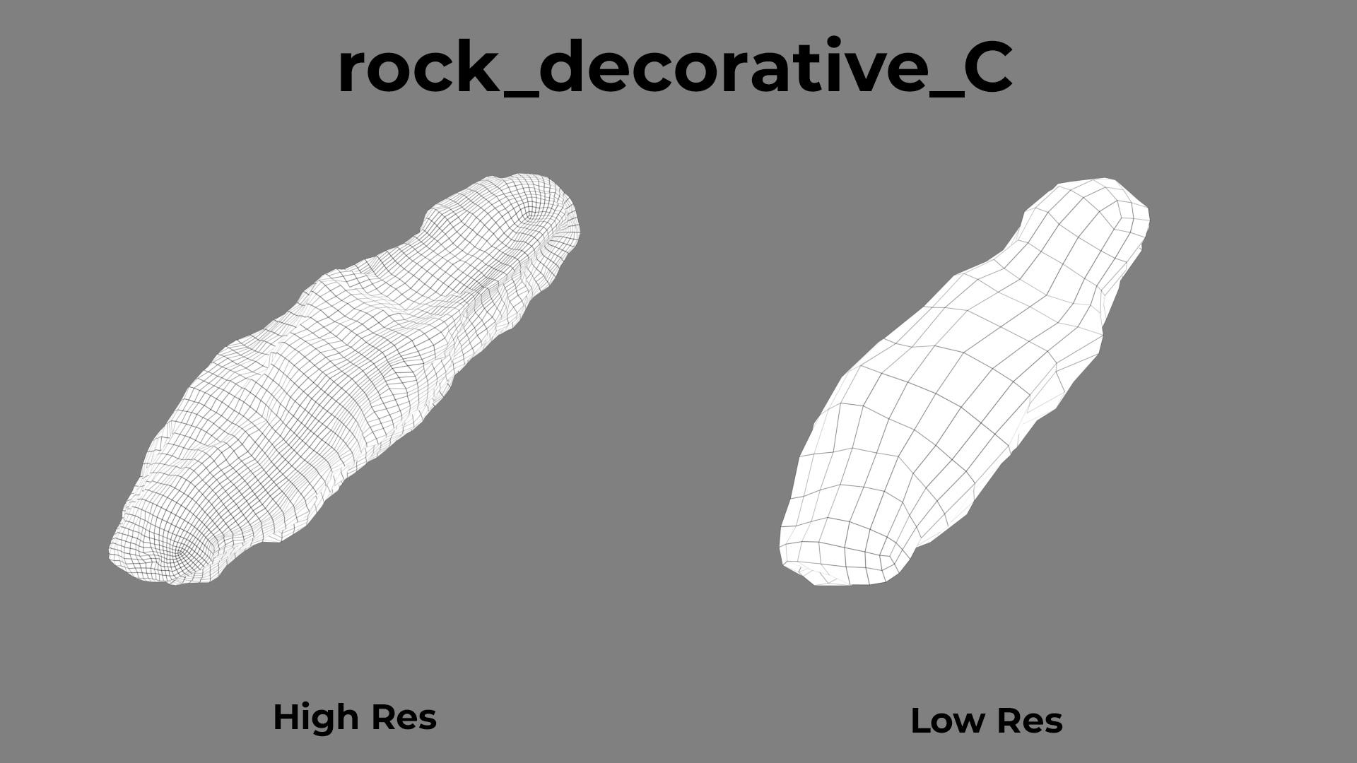 Rock Decorative C wireframe