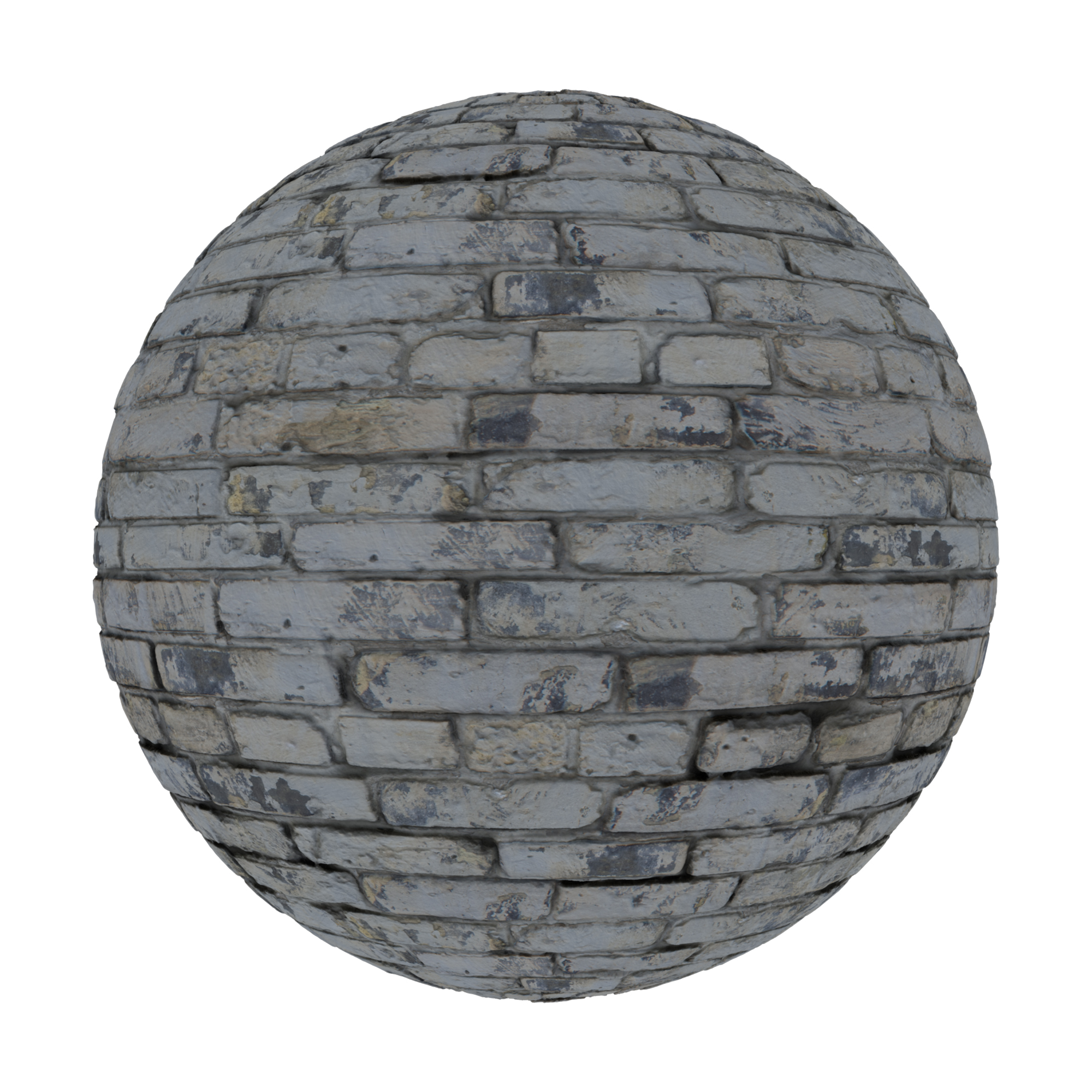 Bricks White Washed Old Light Sphere